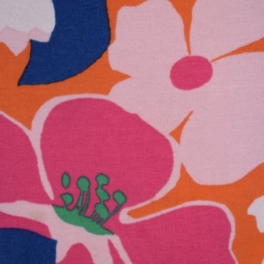 Talbot Petites Cotton Spandex top blouse 3/4 sleeve Tropical Floral print Medium - Picture 4 of 5